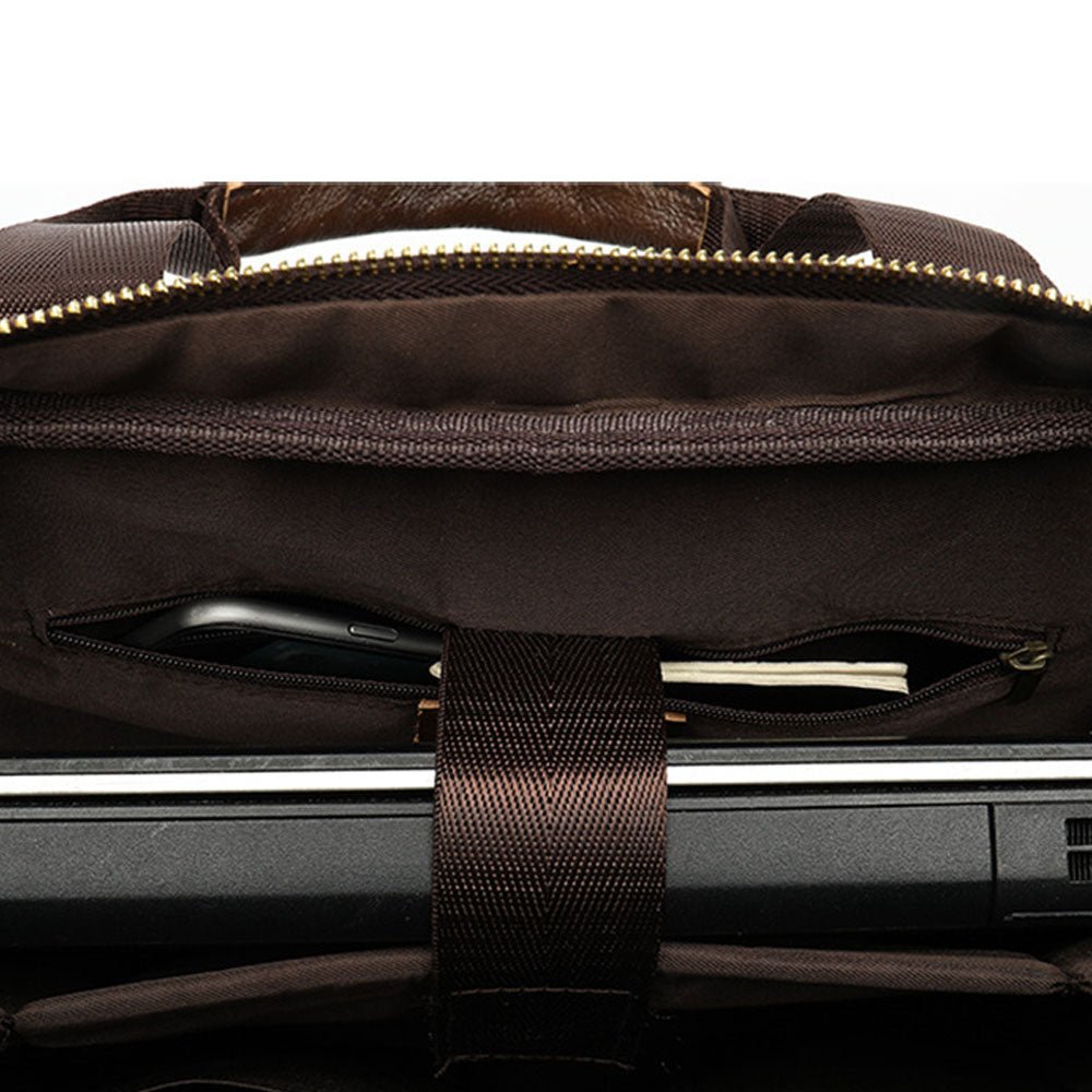 Virelo Alloy Leather Messenger Bag - Moderno Collections
