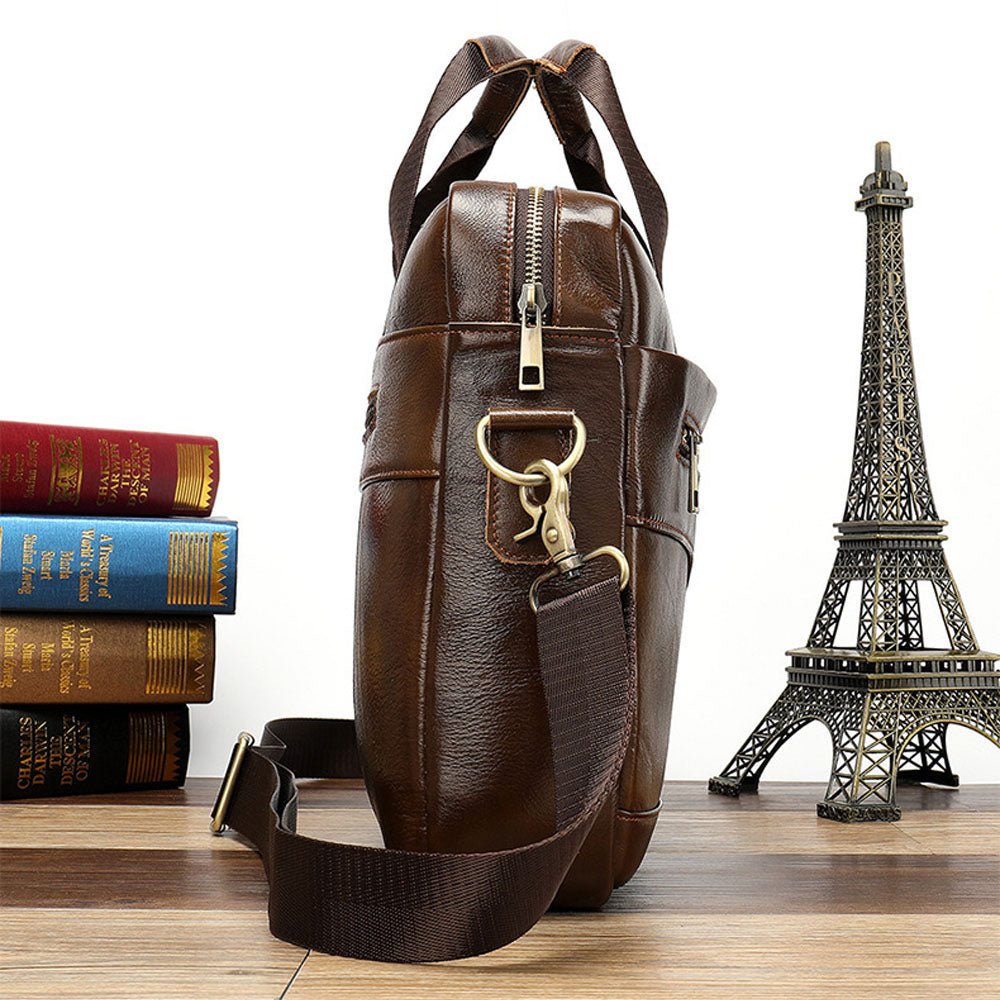 Virelo Alloy Leather Messenger Bag - Moderno Collections