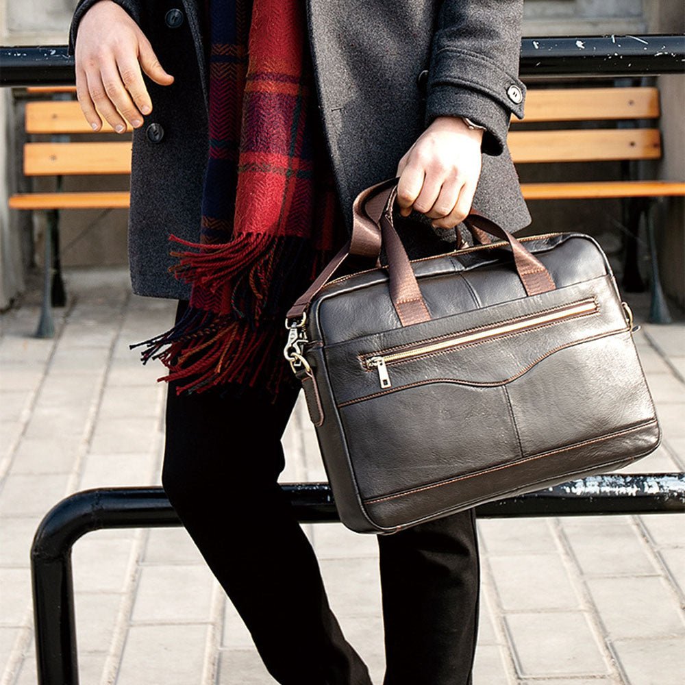 Virelo Alloy Leather Messenger Bag - Moderno Collections