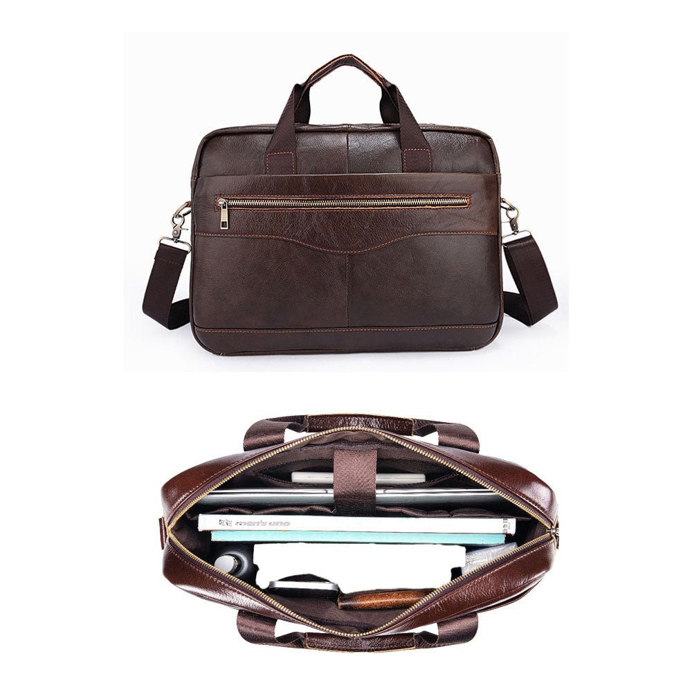 Virelo Alloy Leather Messenger Bag - Moderno Collections