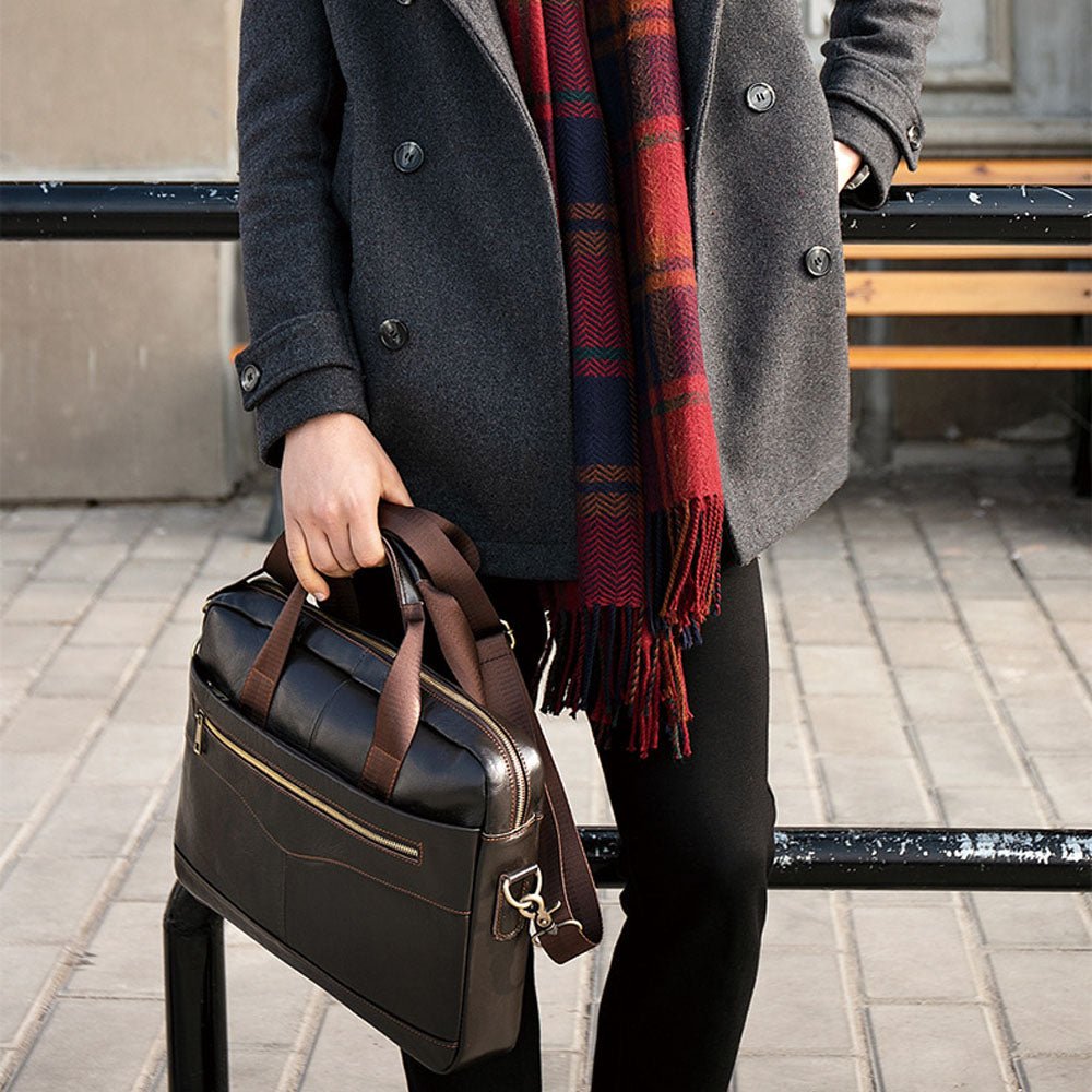 Virelo Alloy Leather Messenger Bag - Moderno Collections