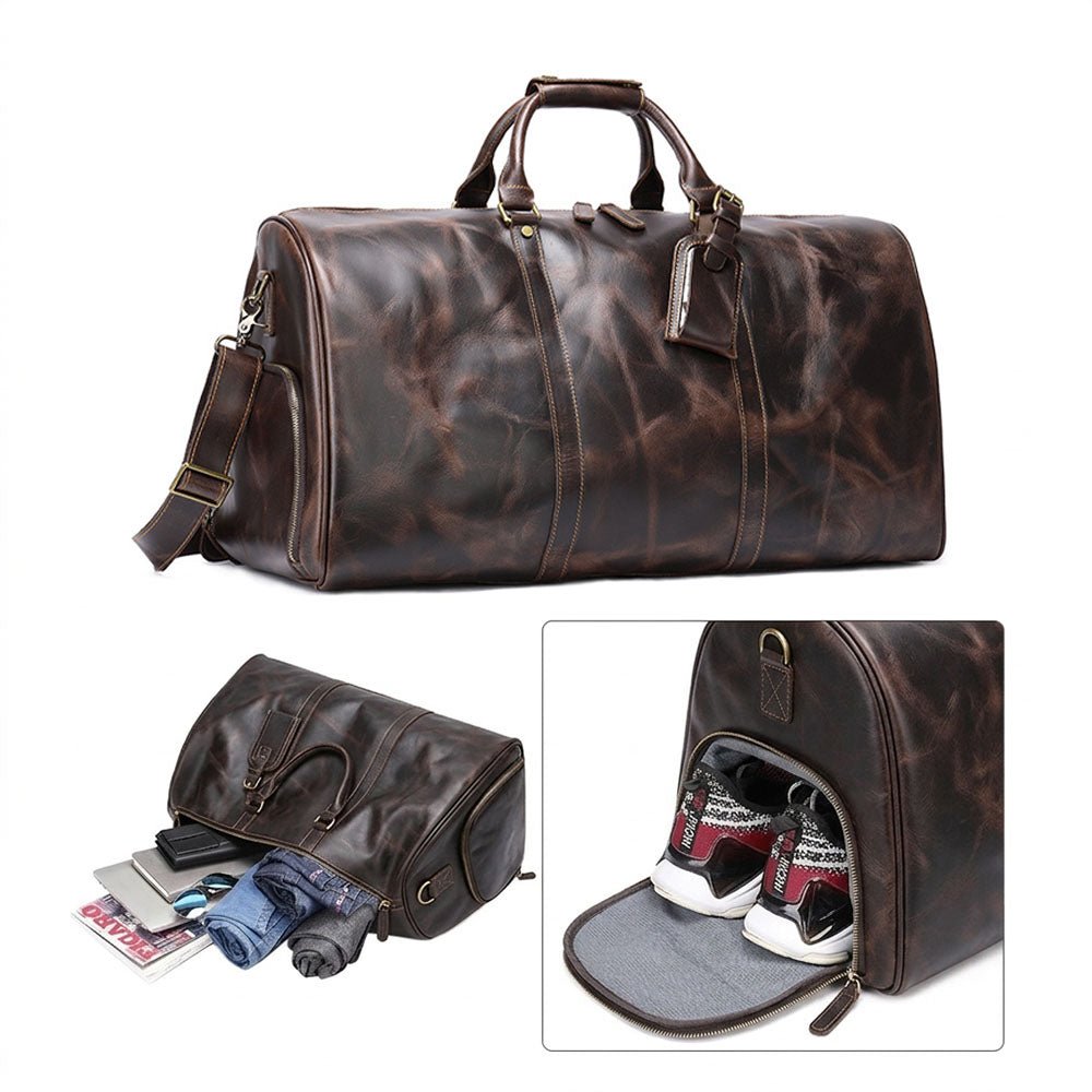 VoyaCraft Pro Leather Duffle Bag - Moderno Collections