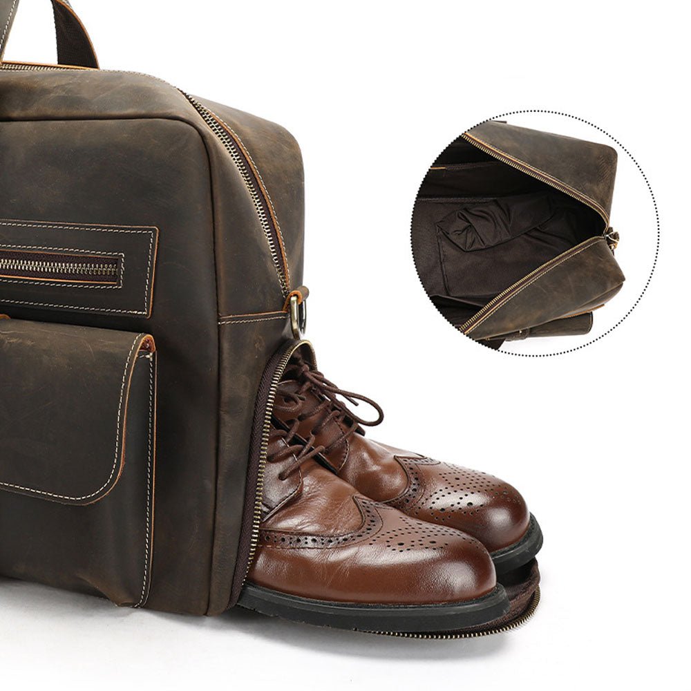 Zypheron Leather Duffel Bag - Moderno Collections