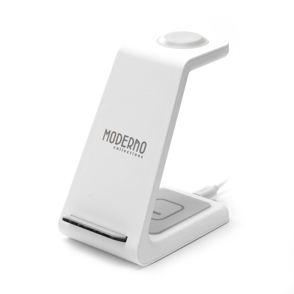 Premium 3 in 1 Fast Wireless Charging Stand for iPhone, Apple Watch & AirPods - Moderno Collections